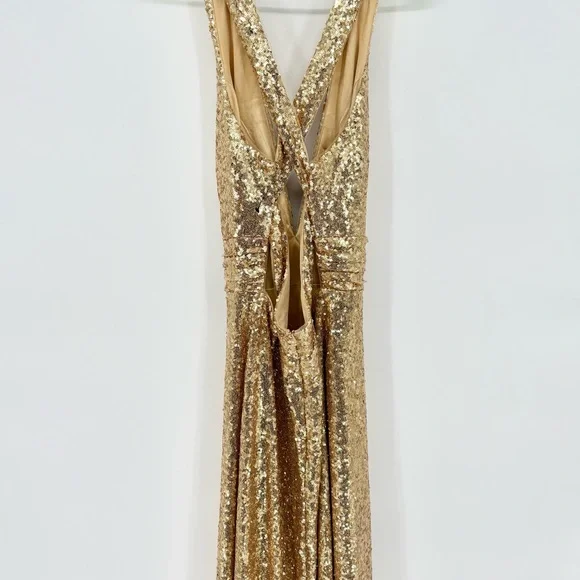 REVELRY Dylan Gold Sequin Dress - Picture 6 of 11